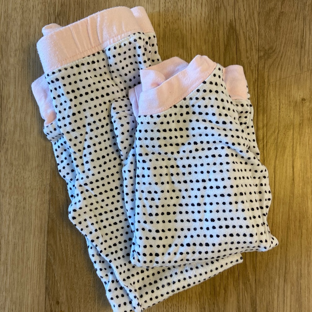 Little sleepies pink polka dot, 18-24 mos